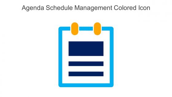 Agenda Schedule Management Colored Icon In Powerpoint Pptx Png And Editable Eps Format