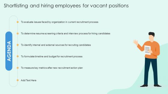 Agenda Shortlisting And Hiring Employees For Vacant Positions