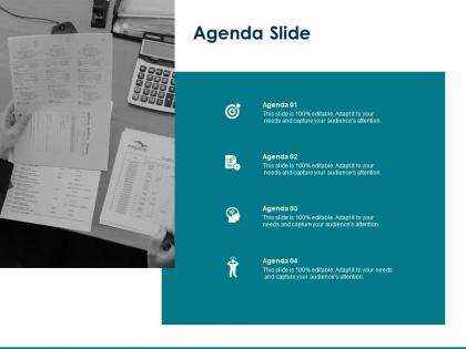 Agenda slide capture audiences attention ppt powerpoint presentation sample