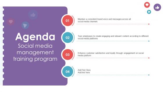 Agenda Social Media Management Training Program DTE SS