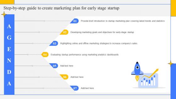 Agenda Step By Step Guide To Create Marketing Plan For Early Stage Startup Strategy SS