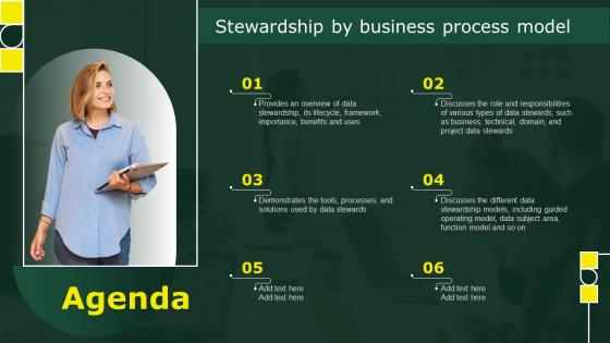 Agenda Stewardship By Business Process Model Ppt Powerpoint Presentation File Slide