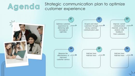Agenda Strategic Communication Plan To Optimize Customer Experience Ppt Rules