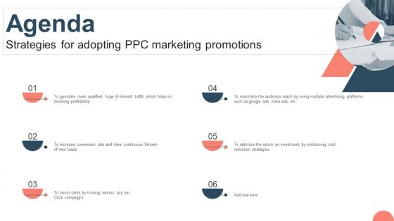 Agenda Strategies For Adopting PPC Marketing Promotions MKT SS V