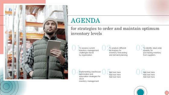 Agenda Strategies To Order And Maintain Optimum Inventory Levels