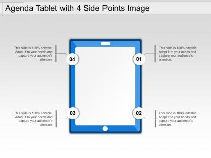 Agenda tablet with 4 side points image