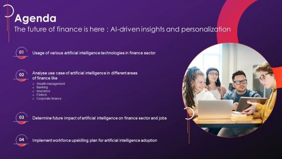 Agenda The Future Of Finance Is Here AI Driven Insights And Personalization AI SS V