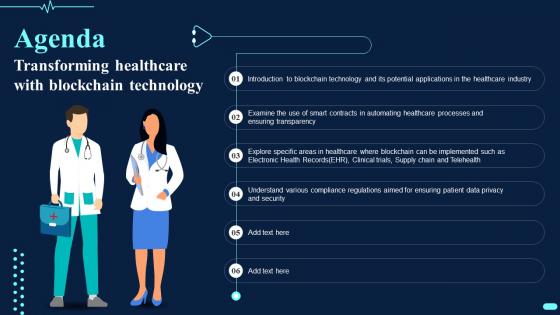 Agenda Transforming Healthcare With Blockchain Technology BCT SS