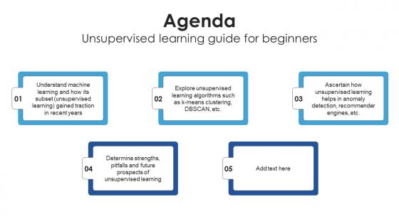 Agenda Unsupervised Learning Guide For Beginners AI SS