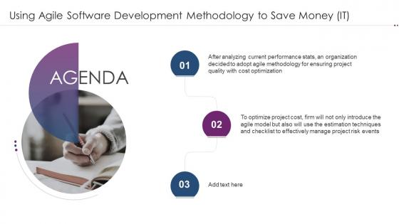 Agenda Using Agile Software Development Methodology To Save Money IT