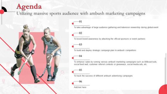 Agenda Utilizing Massive Sports Audience With Ambush Marketing Campaigns MKT SS V