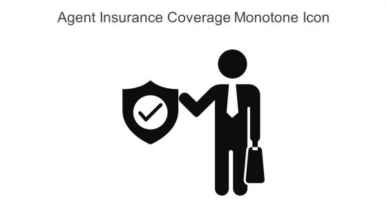 Agent Insurance Coverage Monotone Icon In Powerpoint Pptx Png And Editable Eps Format