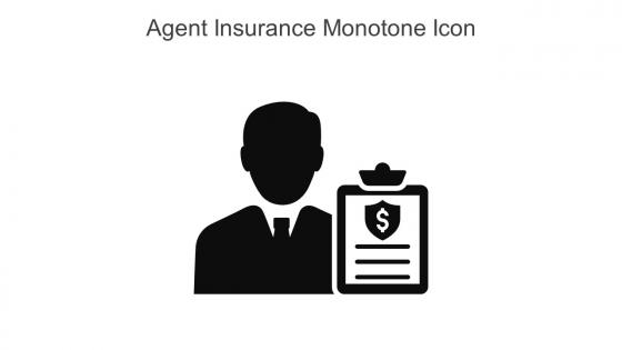 Agent Insurance Monotone Icon In Powerpoint Pptx Png And Editable Eps Format