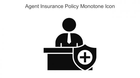 Agent Insurance Policy Monotone Icon In Powerpoint Pptx Png And Editable Eps Format