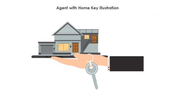 Agent With Home Key Illustration