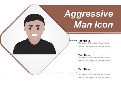 Aggressive man icon