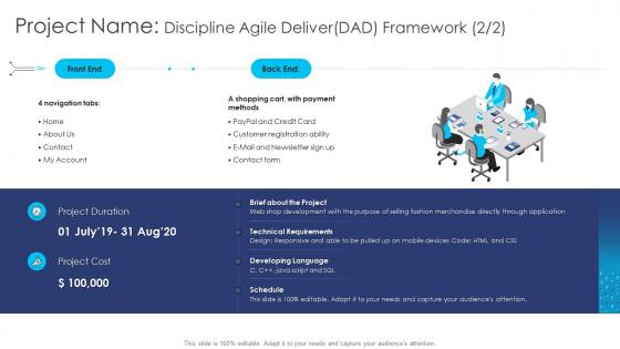 Agile dad process project name discipline agile deliver dad framework