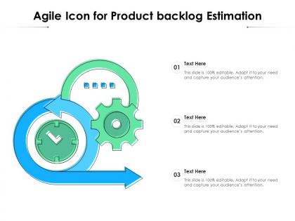 Agile icon for product backlog estimation
