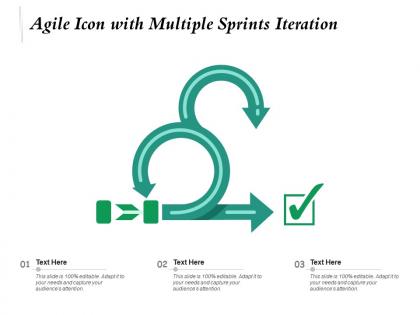 Agile icon with multiple sprints iteration