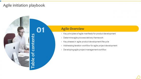 Agile Initiation Playbook Table Of Contents Ppt Topics