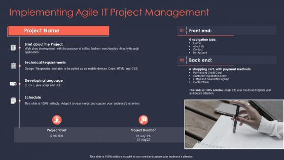 Agile it project management implementing agile it project management ppt pictures