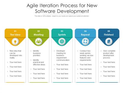 Agile iteration process for new software development