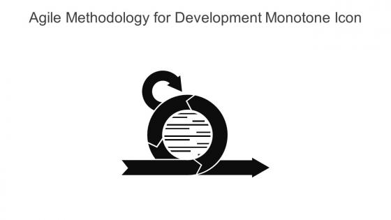 Agile Methodology For Development Monotone Icon In Powerpoint Pptx Png And Editable Eps Format