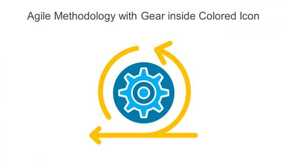 Agile Methodology With Gear Inside Colored Icon In Powerpoint Pptx Png And Editable Eps Format