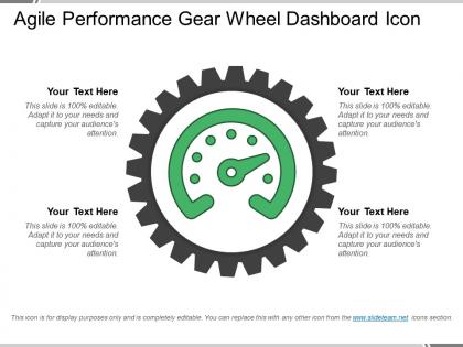 Agile performance gear wheel dashboard icon