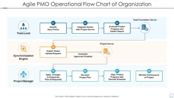 Agile pmo operational flow chart of organization