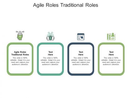 Agile roles traditional roles ppt powerpoint presentation model visual aids cpb