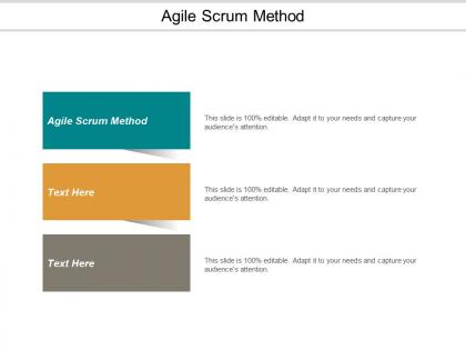 Agile scrum method ppt powerpoint presentation model visuals cpb