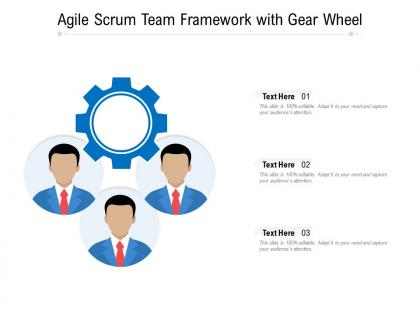Agile scrum team framework with gear wheel