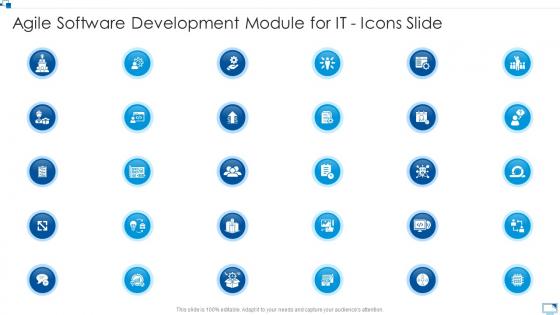 Agile software development module for it icons slide