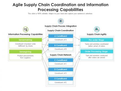 Agile supply chain coordination and information processing capabilities