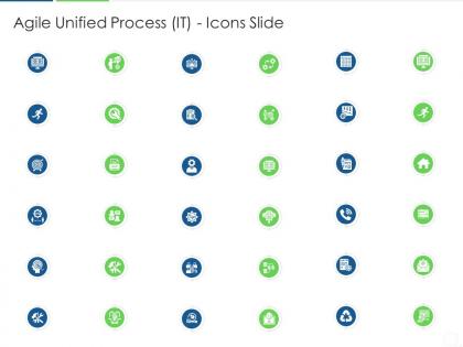 Agile unified process it icons slide ppt powerpoint presentation file deck