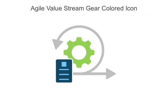 Agile Value Stream Gear Colored Icon In Powerpoint Pptx Png And Editable Eps Format