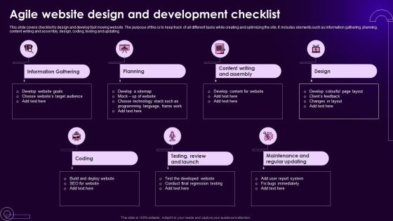 Agile Website Design And Development Checklist