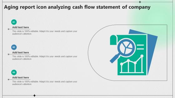 Aging Report Icon Analyzing Cash Flow Statement Of Company