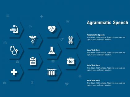 Agrammatic speech ppt powerpoint presentation pictures template