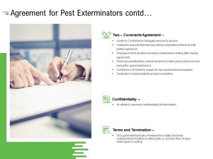 Agreement for pest exterminators contd ppt powerpoint presentation graphics