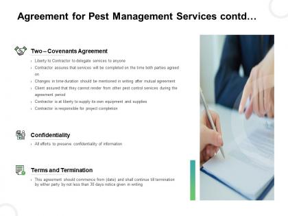 Agreement for pest management services contd ppt portfolio format