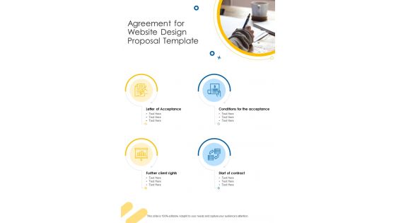 Agreement For Website Design Proposal Template One Pager Sample Example Document