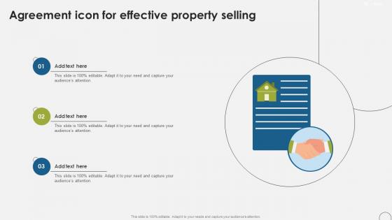 Agreement Icon For Effective Property Selling
