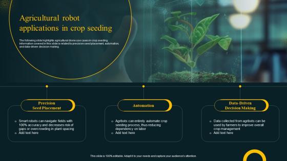 Agricultural Robot Applications In Crop Seeding Improving Agricultural IoT SS