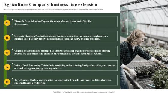 Agriculture Company Business Line Startup Agriculture Company Business Planning