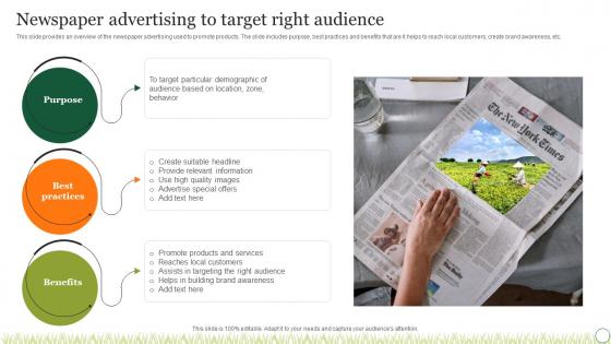 Agriculture Crop Marketing Newspaper Advertising To Target Right Audience Strategy SS V
