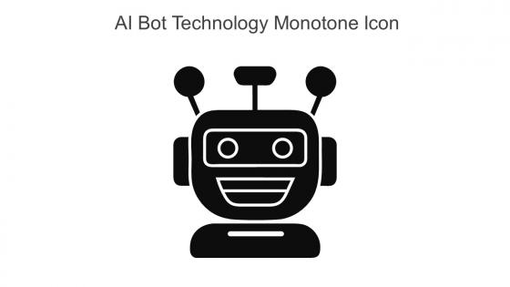 AI Bot Technology Monotone Icon In Powerpoint Pptx Png And Editable Eps Format