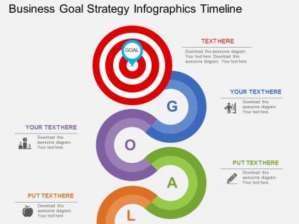 Ai business goal strategy infographics timeline flat powerpoint design