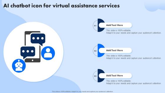 AI Chatbot Icon For Virtual Assistance Services